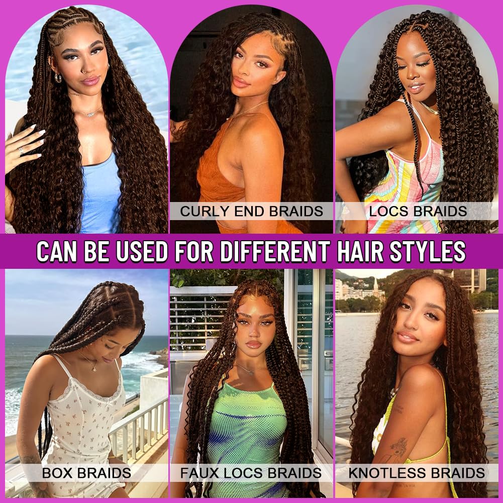 Acbhoa Boho Braiding Hair packaging and contents