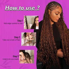 Acbhoa Boho Braiding Hair styled in various braid types