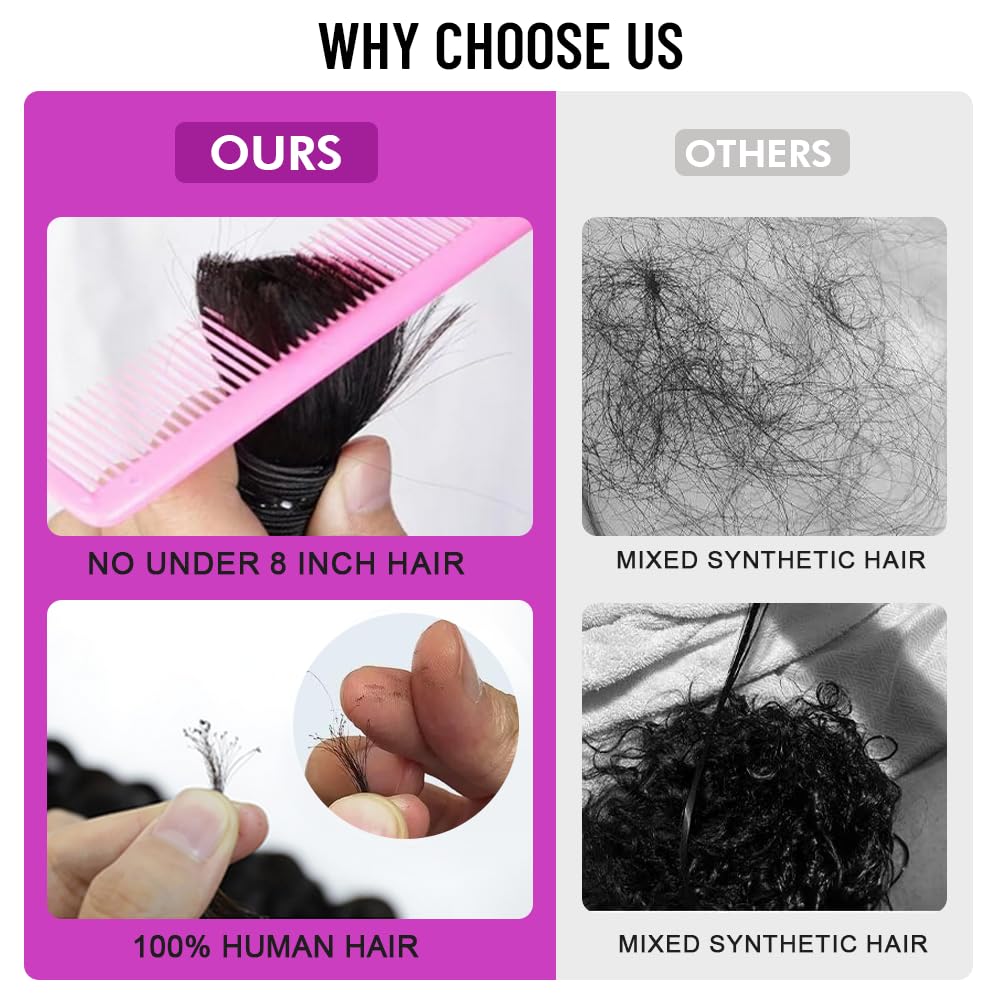 Acbhoa hair bundles showing deep wave pattern