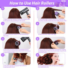 Acejoz Jumbo Hair Rollers displayed in packaging