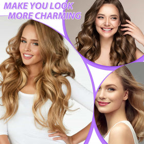 Acejoz Jumbo Hair Rollers in use on long hair