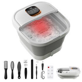 ACKLEAP Folding Foot Spa front view with touchscreen control