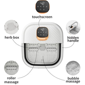 ACKLEAP Folding Foot Spa side view showing foldable design
