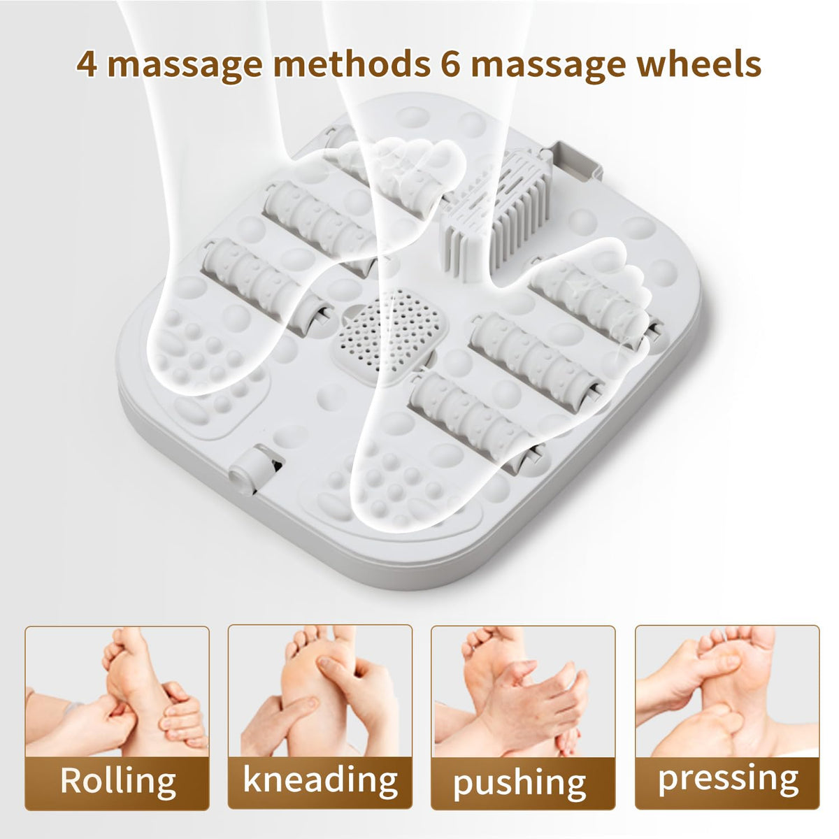ACKLEAP Folding Foot Spa with water and massage rollers