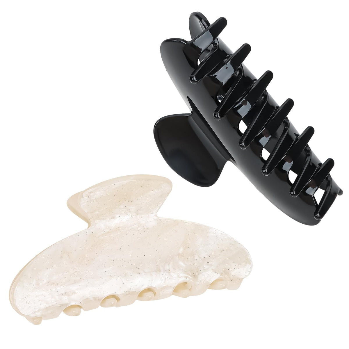ACO-UINT Hair Claw Clips front view in black