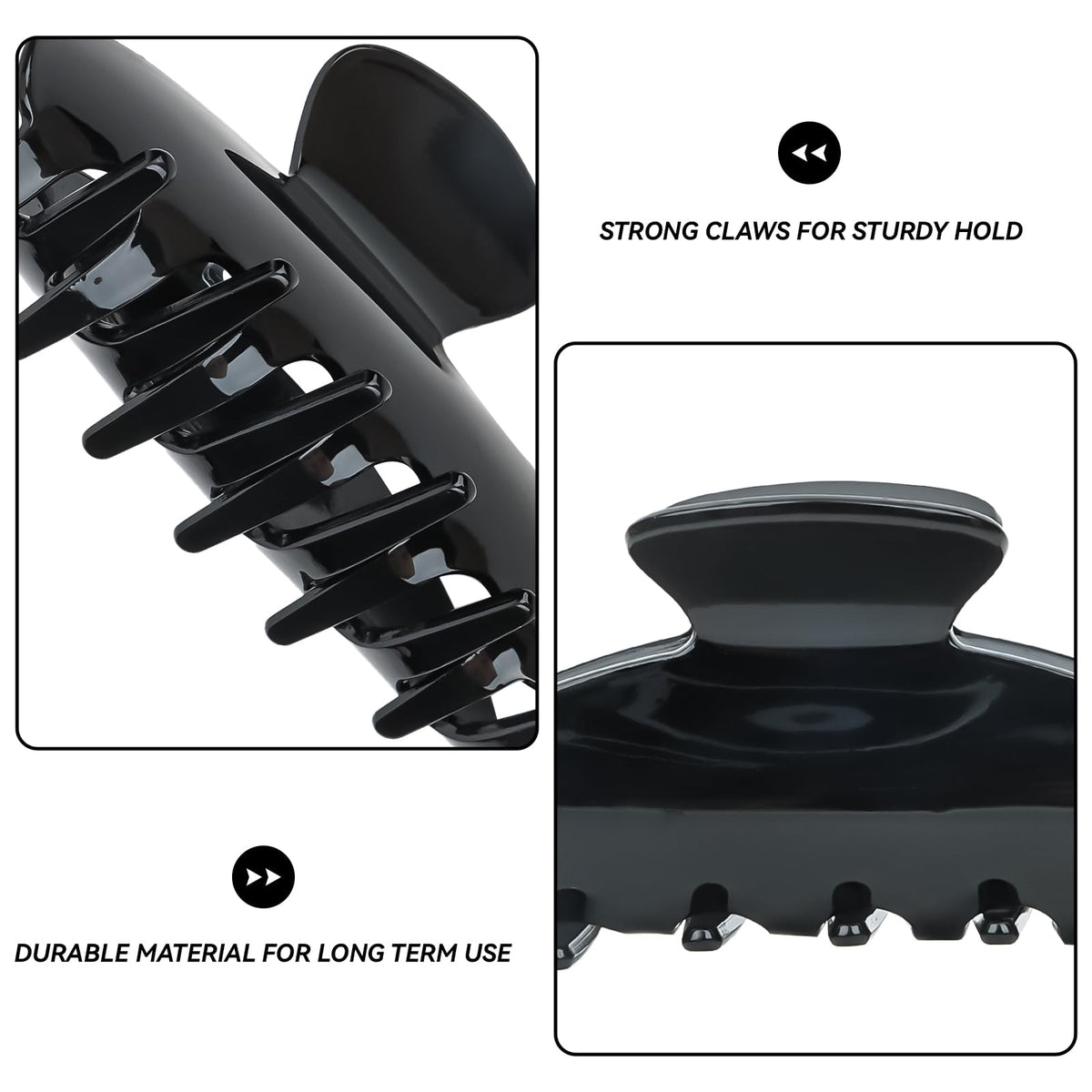 ACO-UINT Hair Claw Clips held in hand for size reference