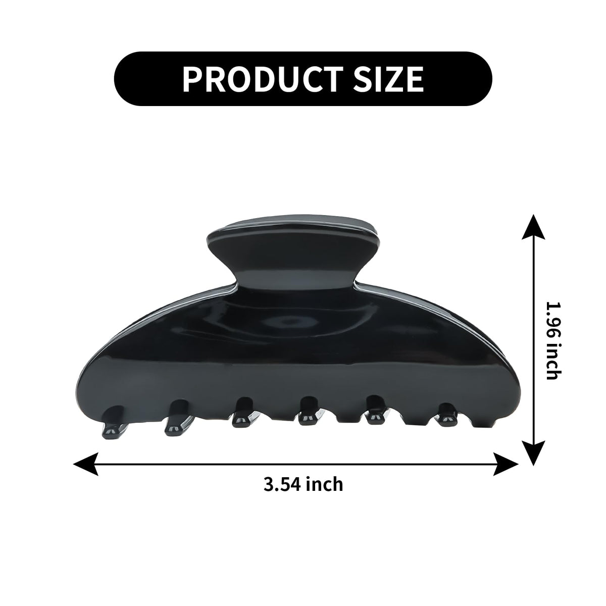 ACO-UINT Hair Claw Clips side view showing cutout design
