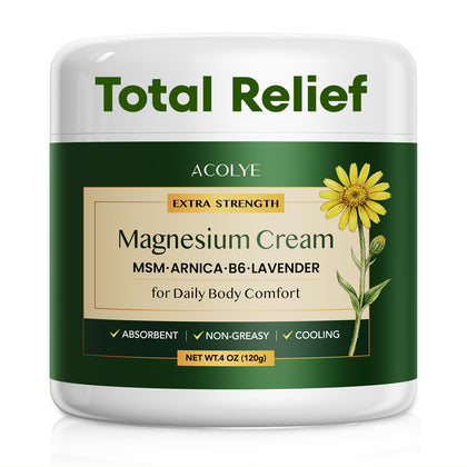 Acolye Total Relief Magnesium Cream 168g front view