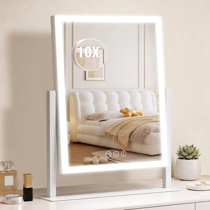 Acoolda Lighted Makeup Mirror front view with three lighting modes
