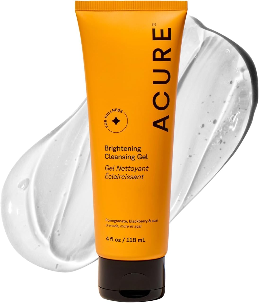 Acure Brightening Cleansing Gel 4 fl oz front view