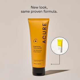 Acure Brightening Cleansing Gel packaging side view