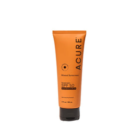 Acure Mineral Sunscreen SPF 50 front view with packaging