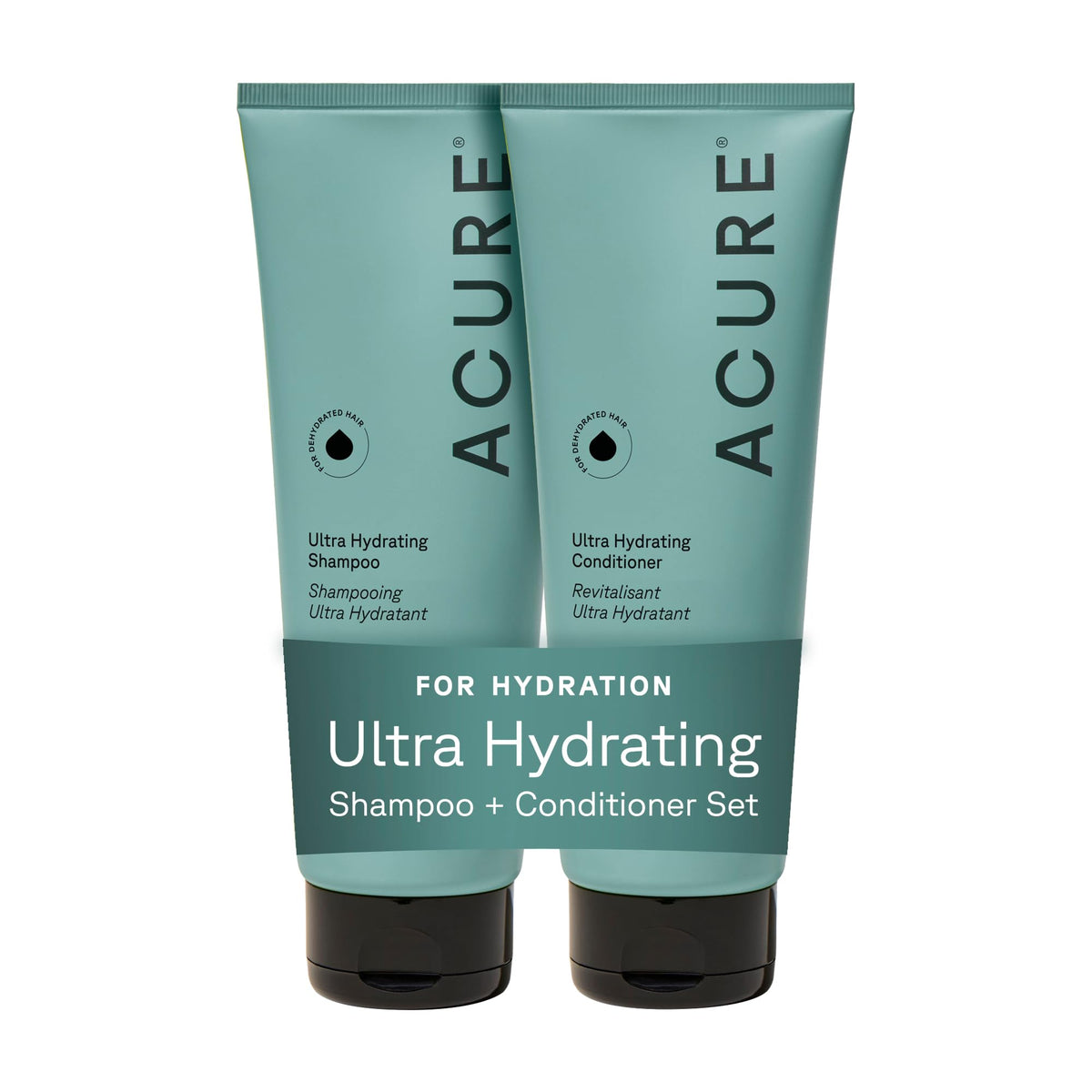 Acure Ultra Hydrating Shampoo and Conditioner Set front view