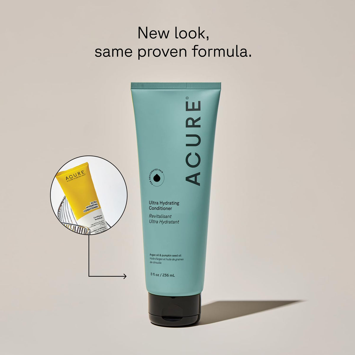 Acure Ultra Hydrating Shampoo bottle with argan oil