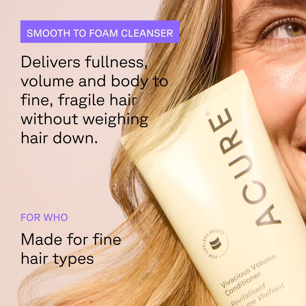 Acure Vivacious Volume Conditioner texture close-up