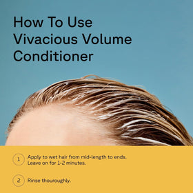 Acure Vivacious Volume Shampoo being applied to hair