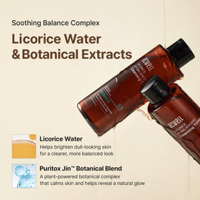 ACWELL Licorice Toner application on cotton pad