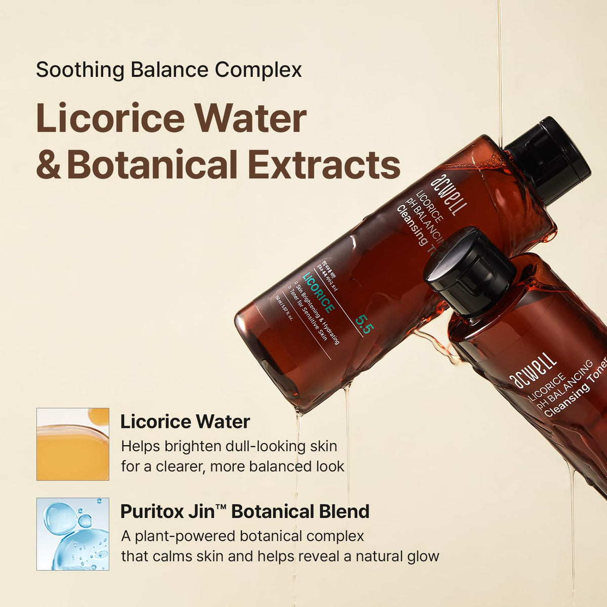 ACWELL Licorice Toner close-up of texture