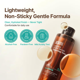 ACWELL Licorice Toner ingredients list on packaging