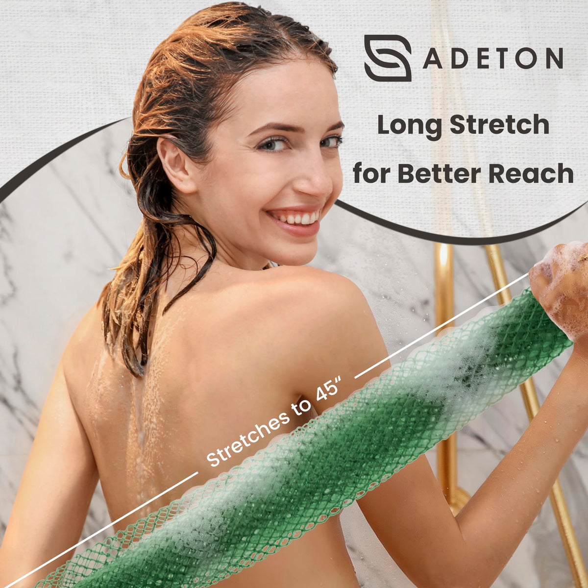 ADETON African Net Sponge close-up of knotted design