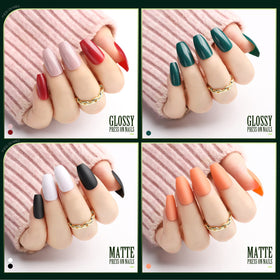 Adhesive nail tabs and nail art stickers included in the set