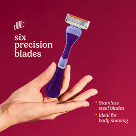 Adhesive shower hanger for Dollar Shave Club razors
