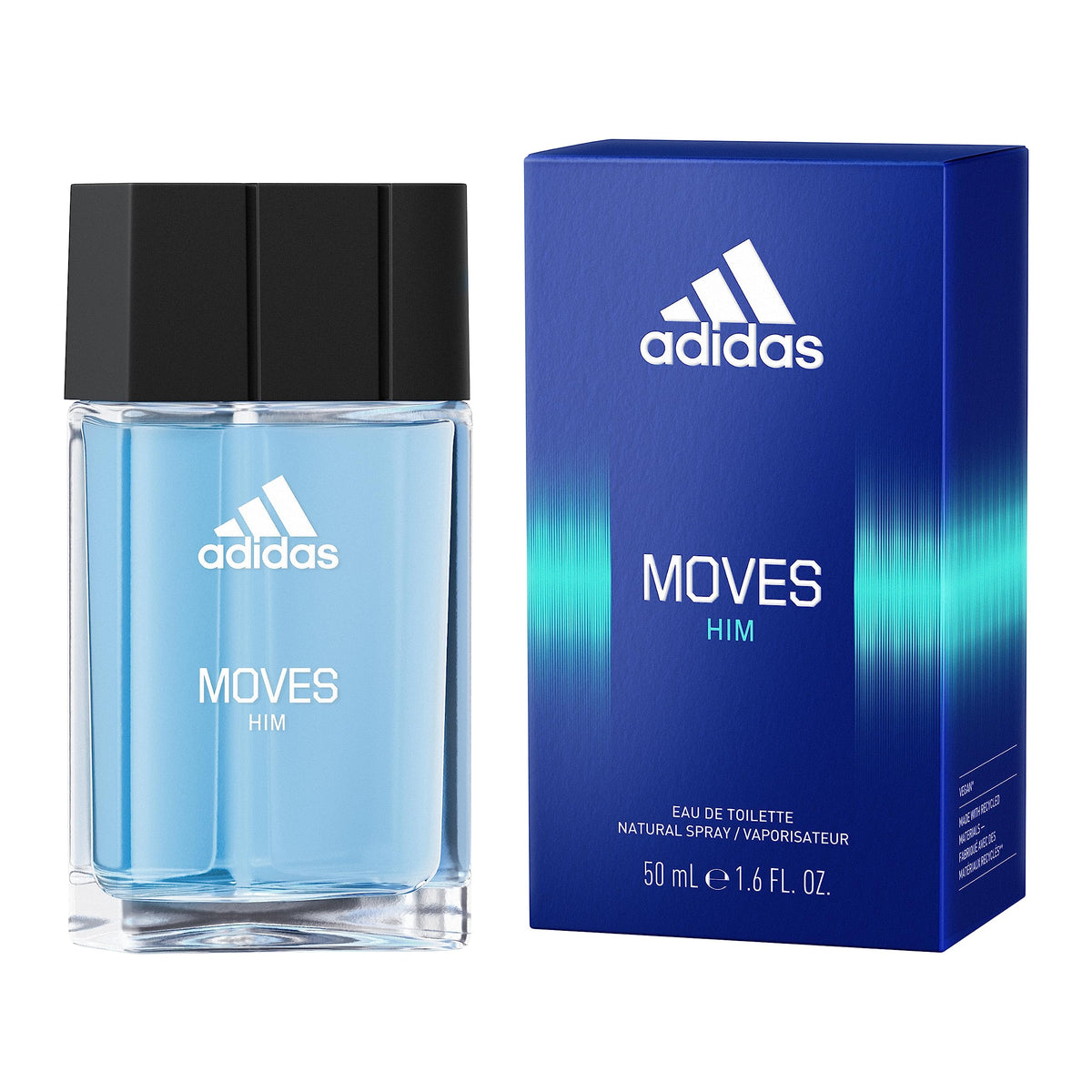 adidas Moves Him Eau de Toilette bottle with cap