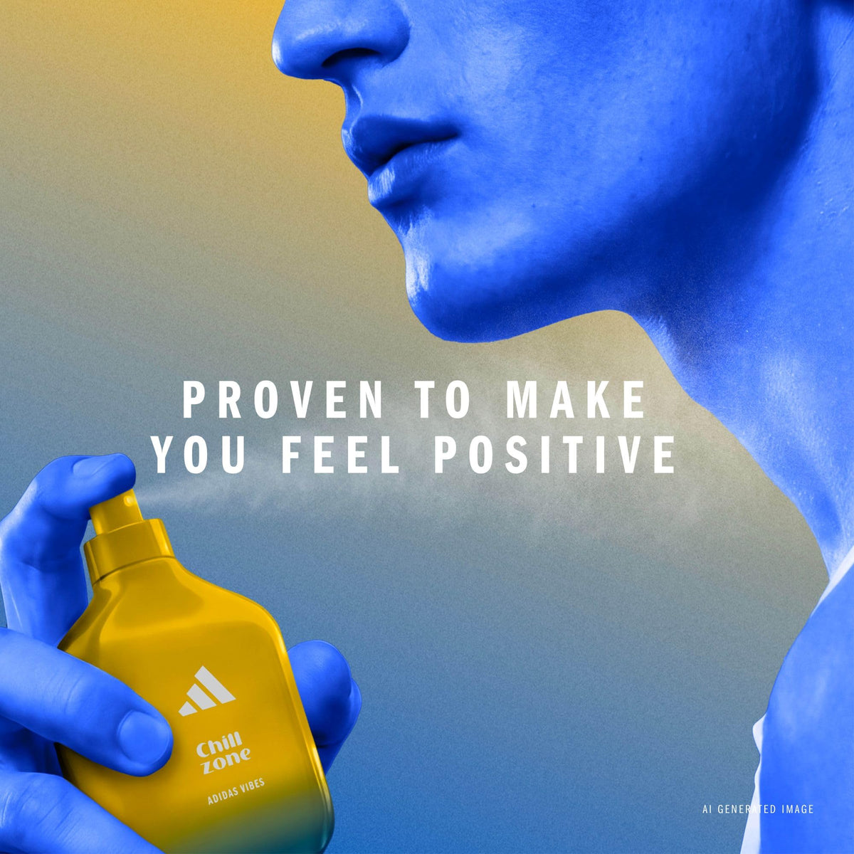 adidas Vibes Chill Zone Eau de Parfum bottle with lavender and vanilla notes