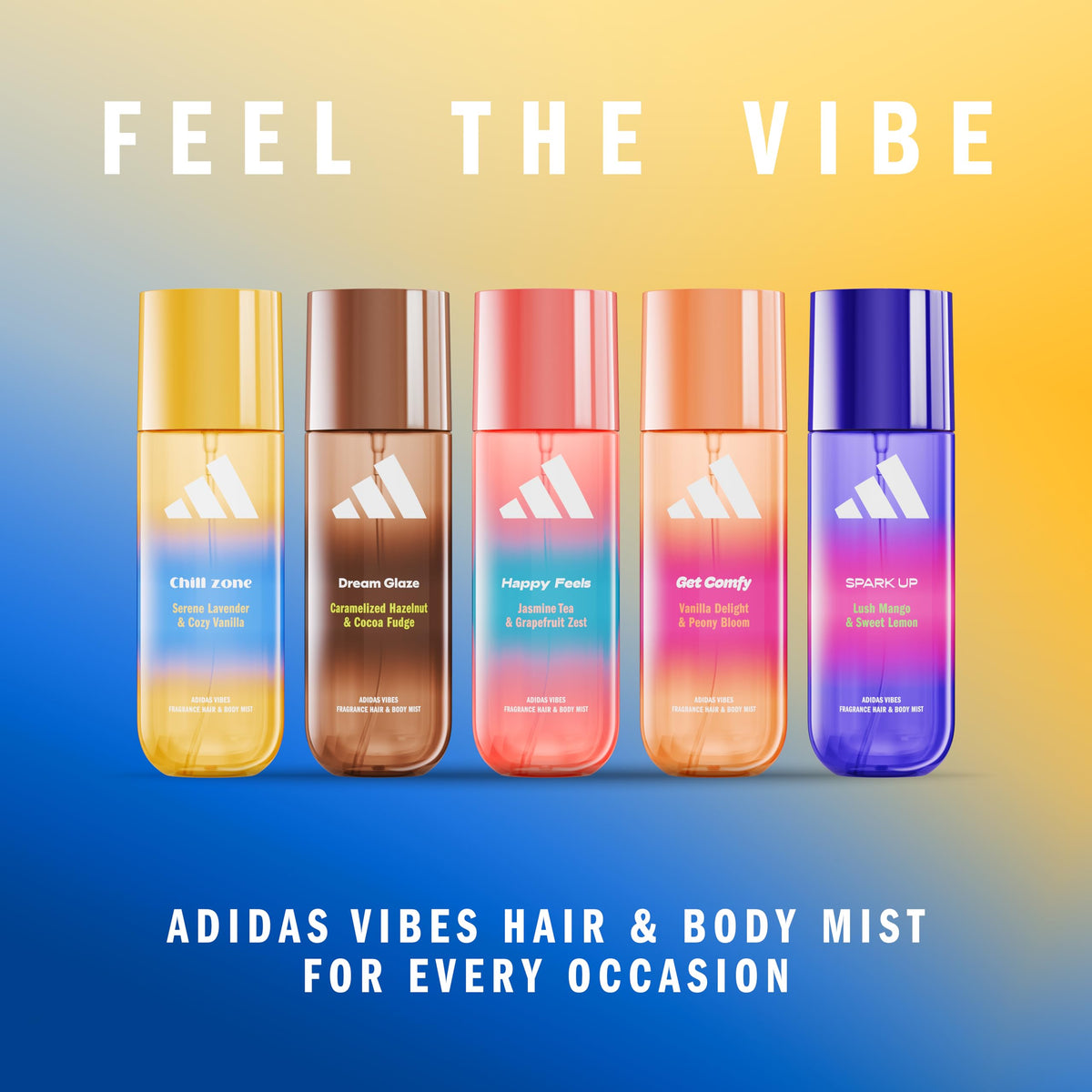 adidas Vibes Chill Zone Fragrance Mist packaging and sprayer