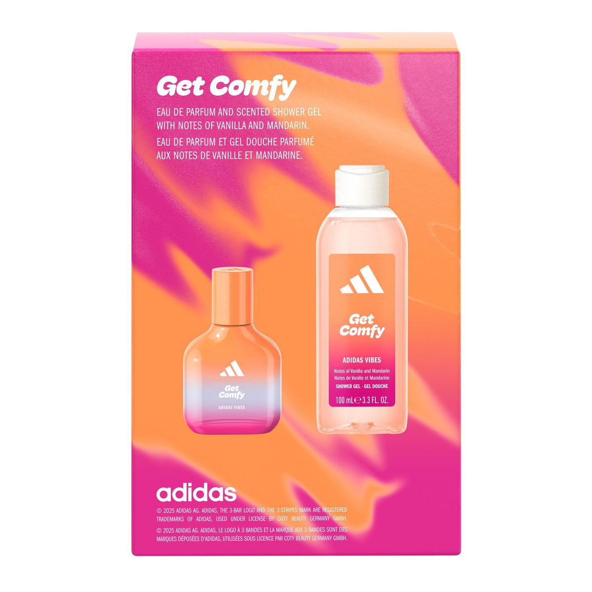 adidas Vibes Get Comfy Giftset packaging display