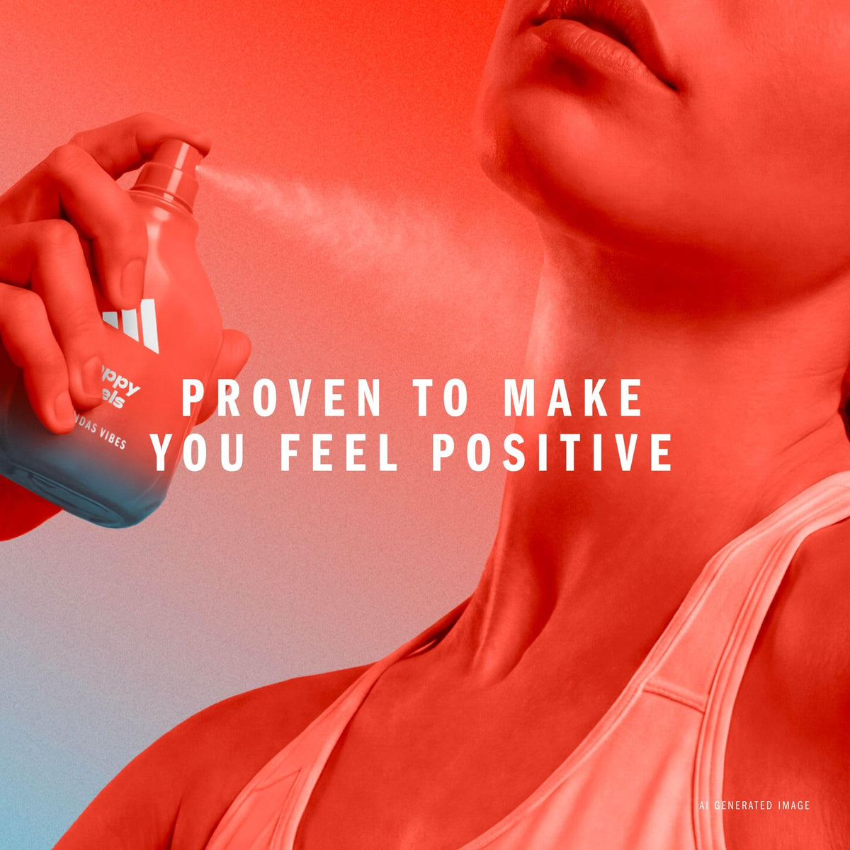 adidas Vibes Happy Feels Eau de Parfum packaging side view