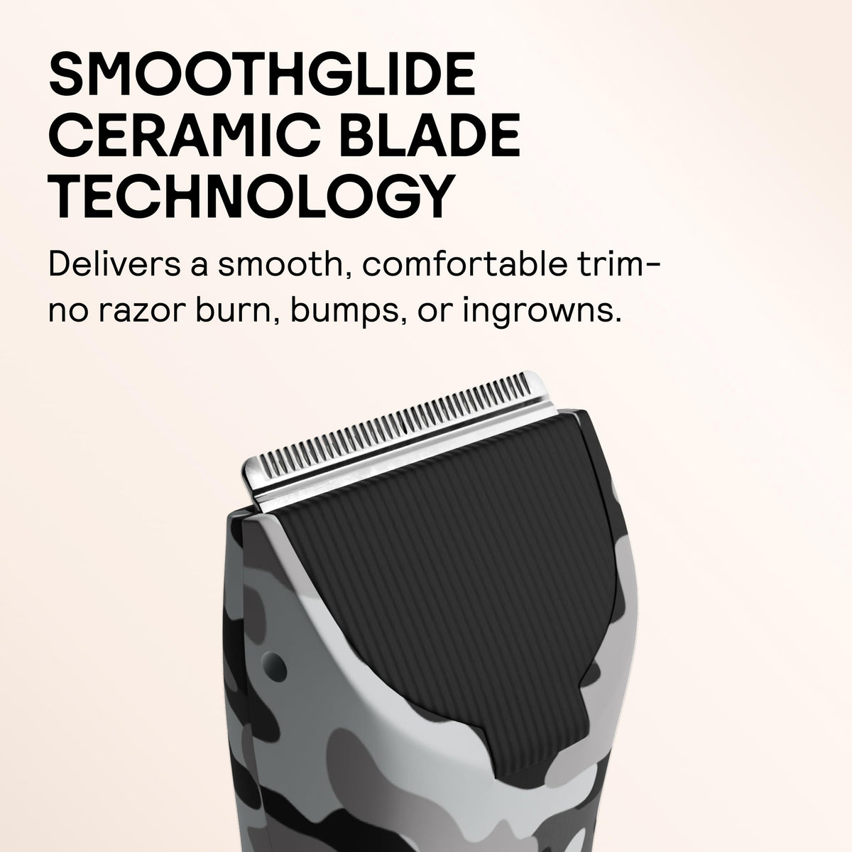 Adjustable guides and cleaning brush included with MERIDIAN Trimmer