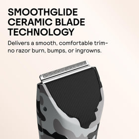 Adjustable guides and cleaning brush included with MERIDIAN Trimmer