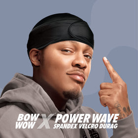 Adjustable hook-and-loop strap of Red by Kiss Bow Wow X Power Wave Durag