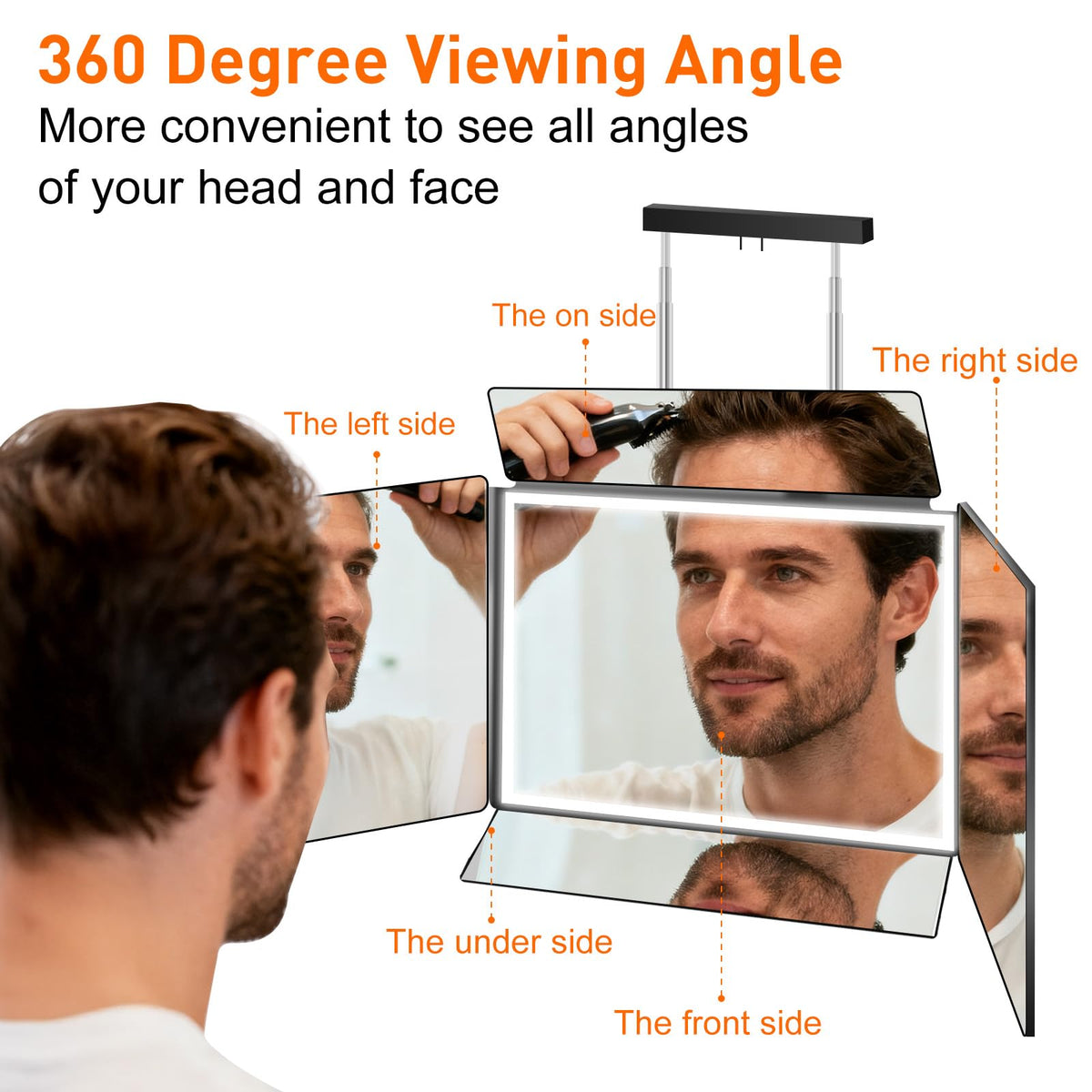 Adjustable hooks of the LMZNXCZ 5 Way Mirror