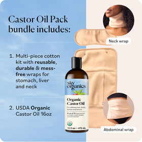 Adjustable oil leak proof wraps from Sky Organics