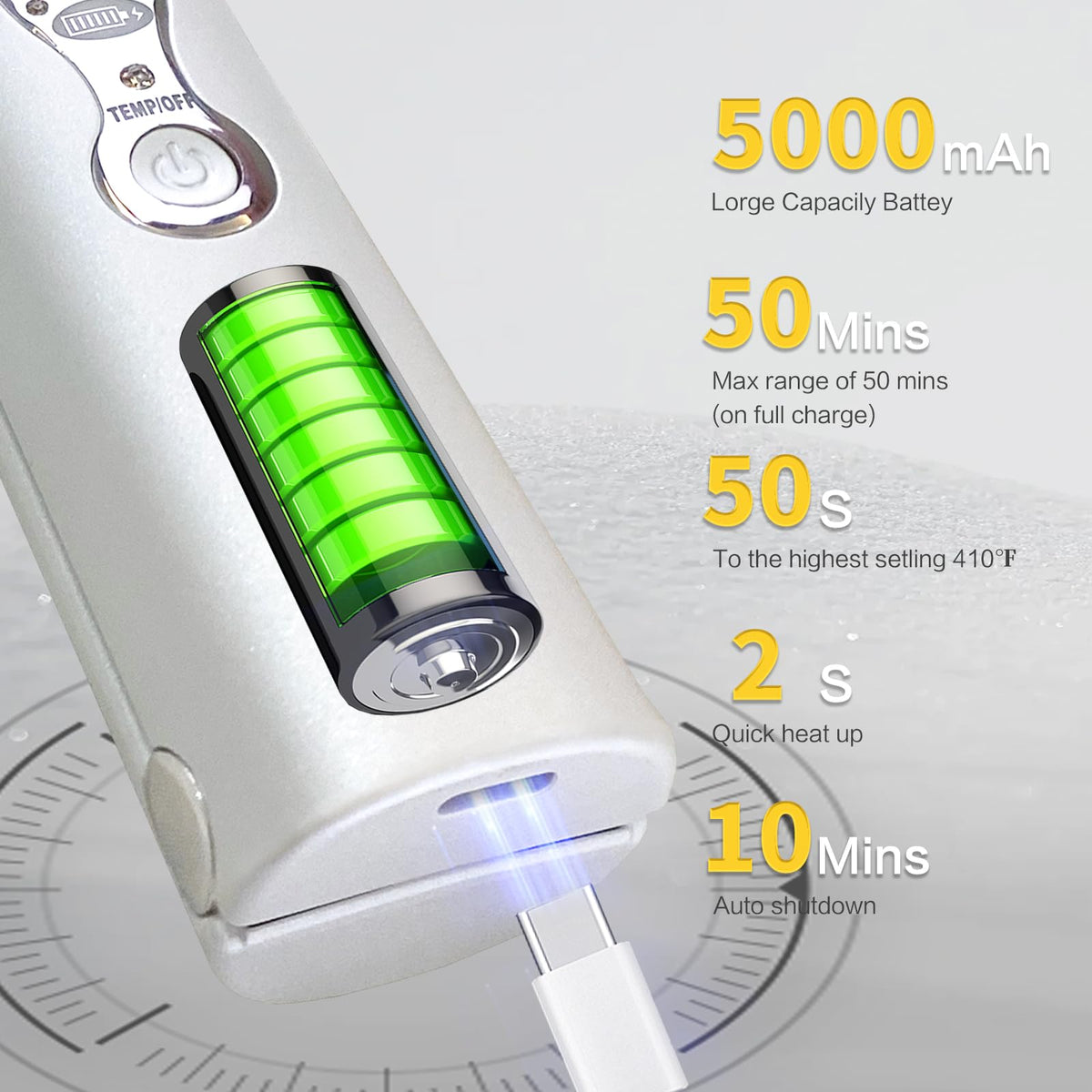 ADOBIRD Cordless Hair Straightener in use on hair