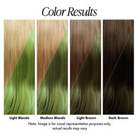 Adore Green Apple 163 hair dye application on hair