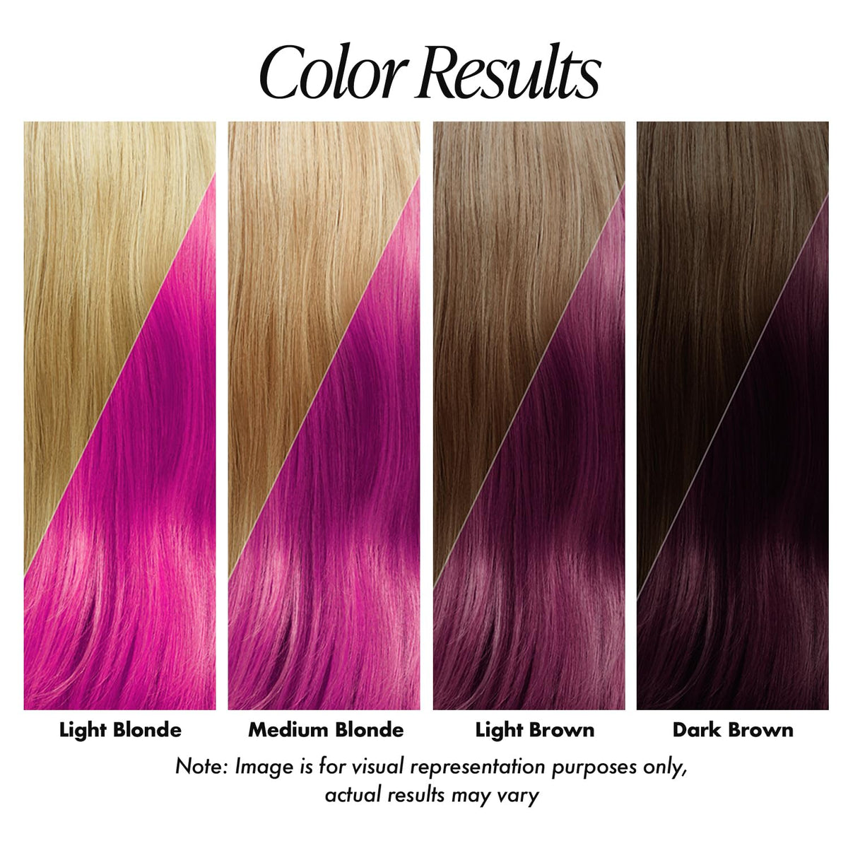 Adore hair dye application on hair strands