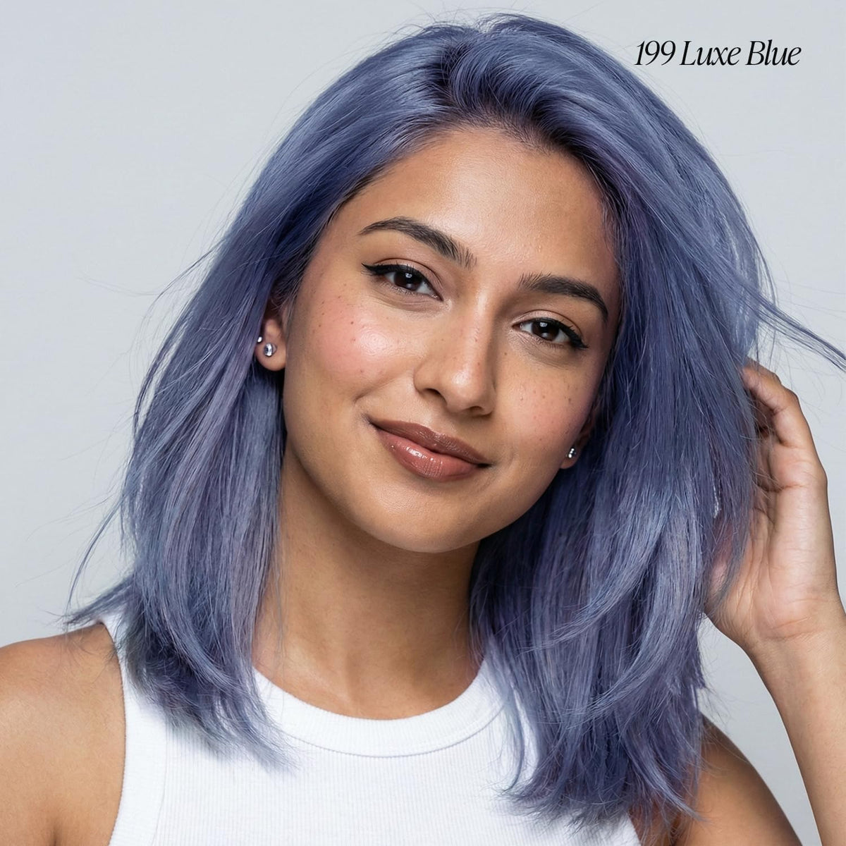 Adore Luxe Blue hair dye bottle side view