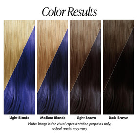 Adore Ocean Blue hair dye application on hair
