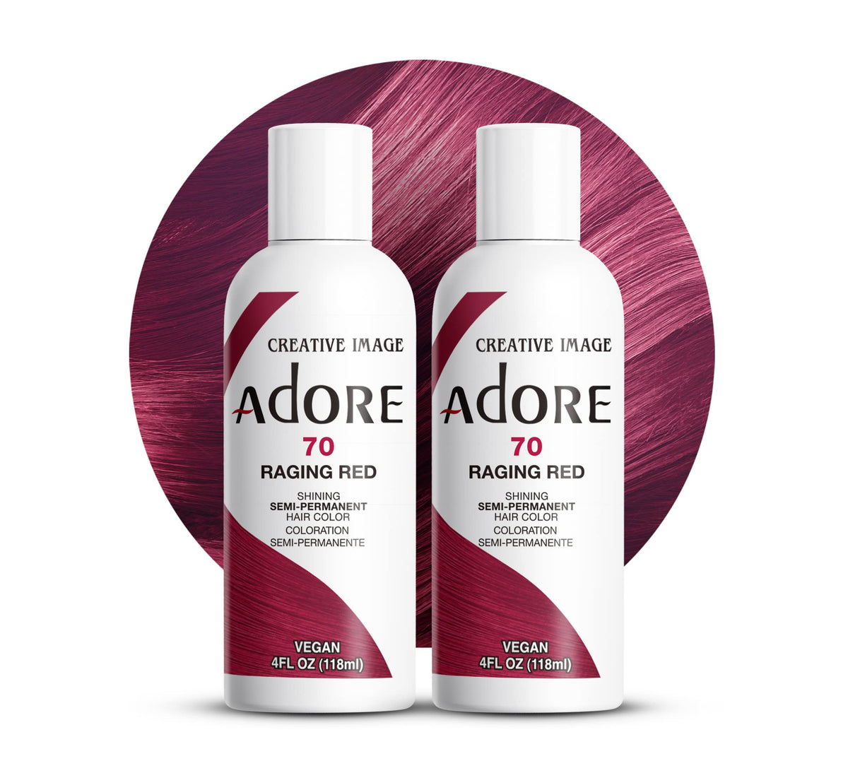 Adore Raging Red Semi Permanent Hair Color 4 Fl Oz front view