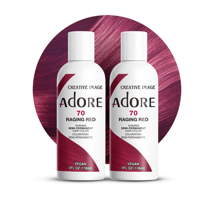 Adore Raging Red Semi Permanent Hair Color 4 Fl Oz front view