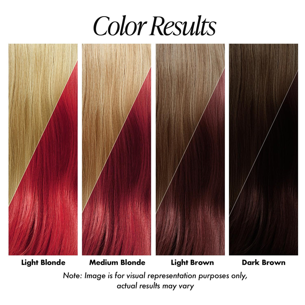 Adore Ruby Red hair dye application on hair