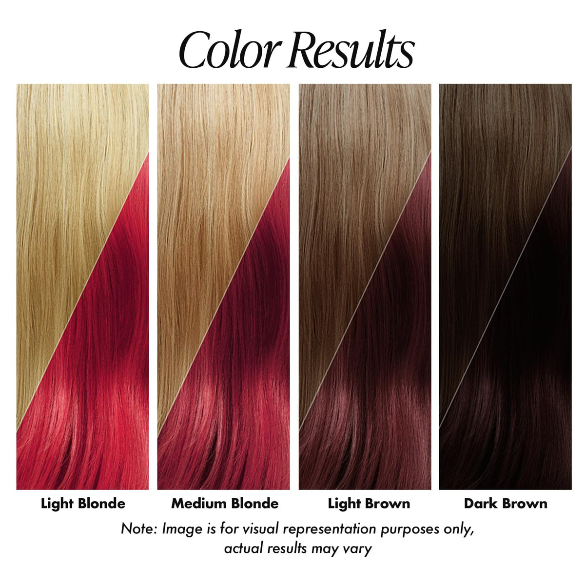Adore Semi Permanent Hair Color 068 Crimson application on hair