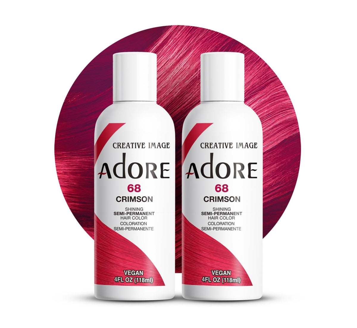 Adore Semi Permanent Hair Color 068 Crimson front view
