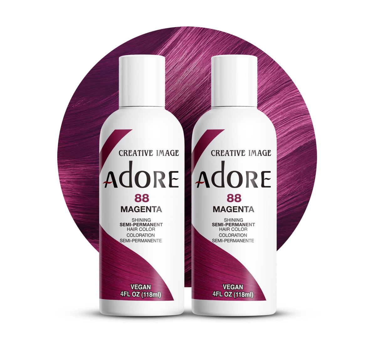 Adore Semi Permanent Hair Color 088 Magenta 4 Fl Oz front view