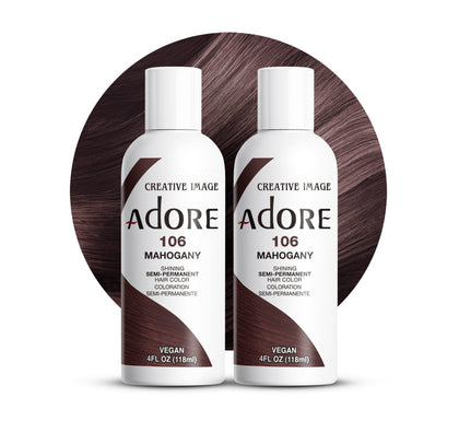 Adore Semi Permanent Hair Color 106 Mahogany front view packaging
