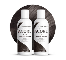 Adore Semi Permanent Hair Color 110 Darkest Brown front view