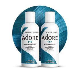 Adore Semi Permanent Hair Color 117 Aquamarine front view bottle
